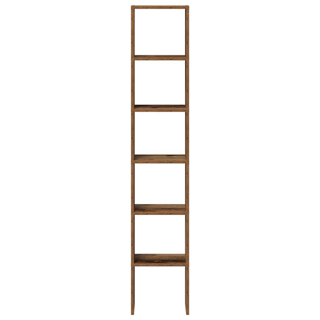 Bibliothèques 2 pcs empilable vieux bois bois d'ingénierie - XIOS