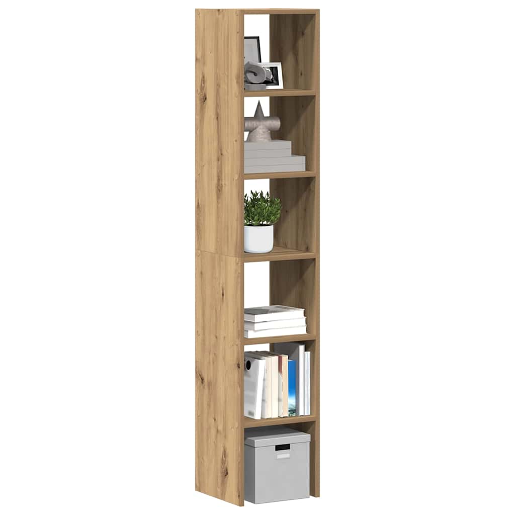 Bibliothèques 2 pcs empilable chêne artisanal bois d'ingénierie - XIOS