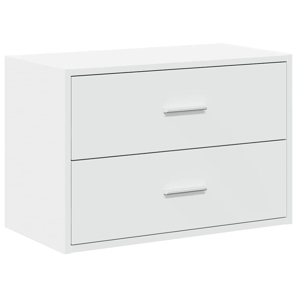 Armoire avec 2 tiroirs blanc 60x31x40 cm bois d'ingénierie - XIOS