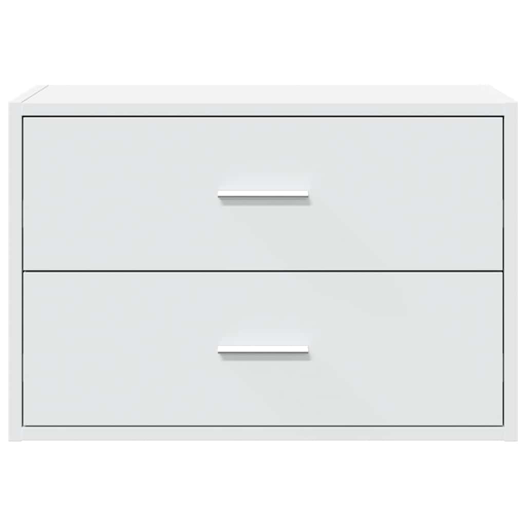 Armoire avec 2 tiroirs blanc 60x31x40 cm bois d'ingénierie - XIOS