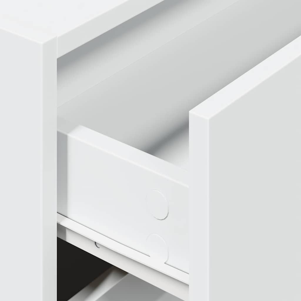 Armoire avec 2 tiroirs blanc 60x31x40 cm bois d'ingénierie - XIOS