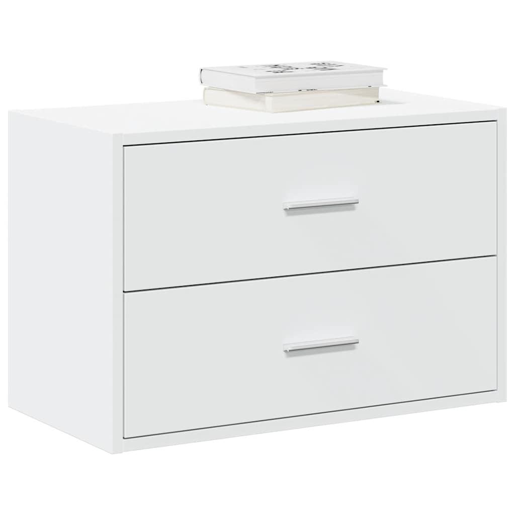 Armoire avec 2 tiroirs blanc 60x31x40 cm bois d'ingénierie - XIOS