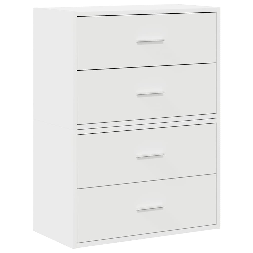 Armoires avec 2 tiroirs 2pcs blanc 60x31x40cm bois d'ingénierie - XIOS