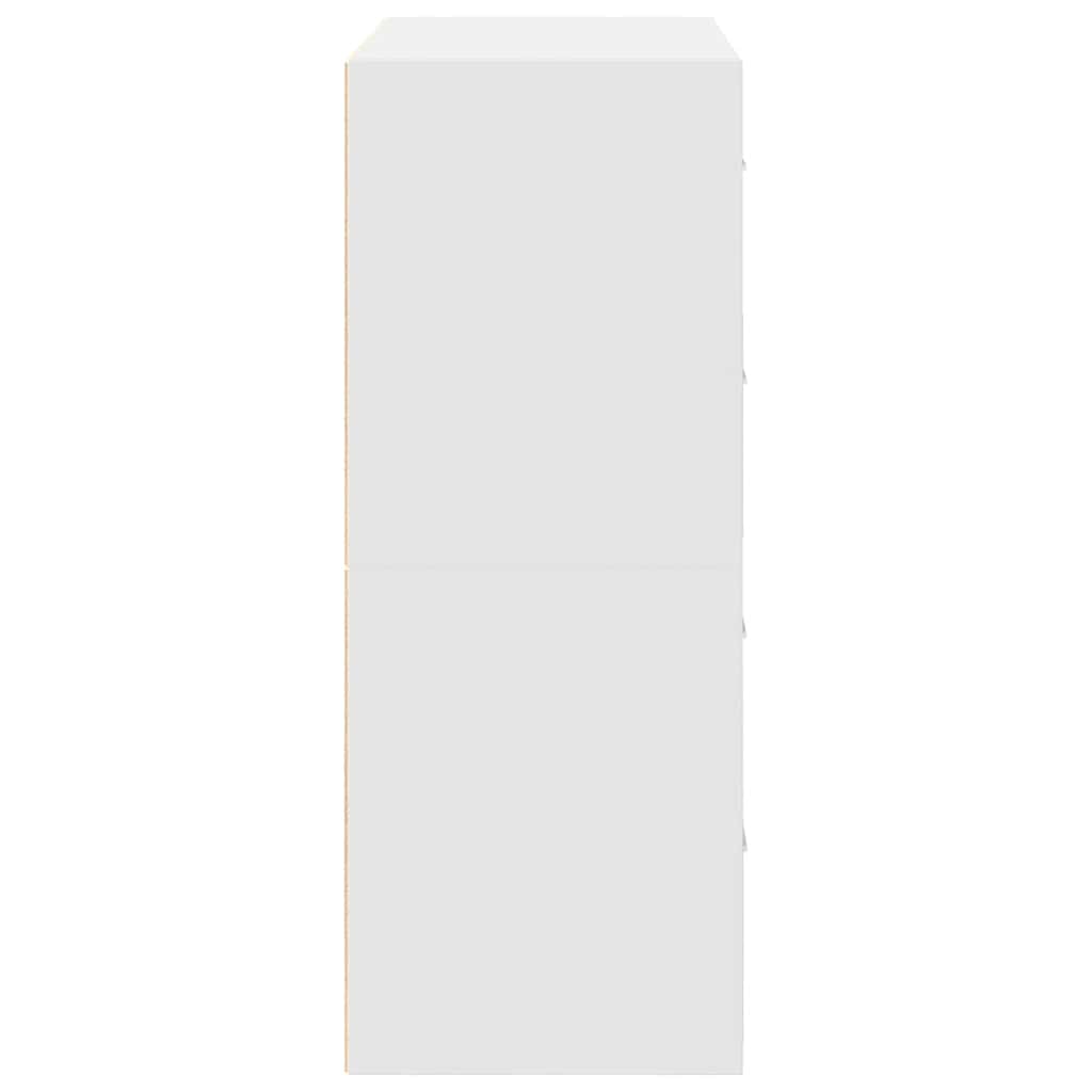 Armoires avec 2 tiroirs 2pcs blanc 60x31x40cm bois d'ingénierie - XIOS