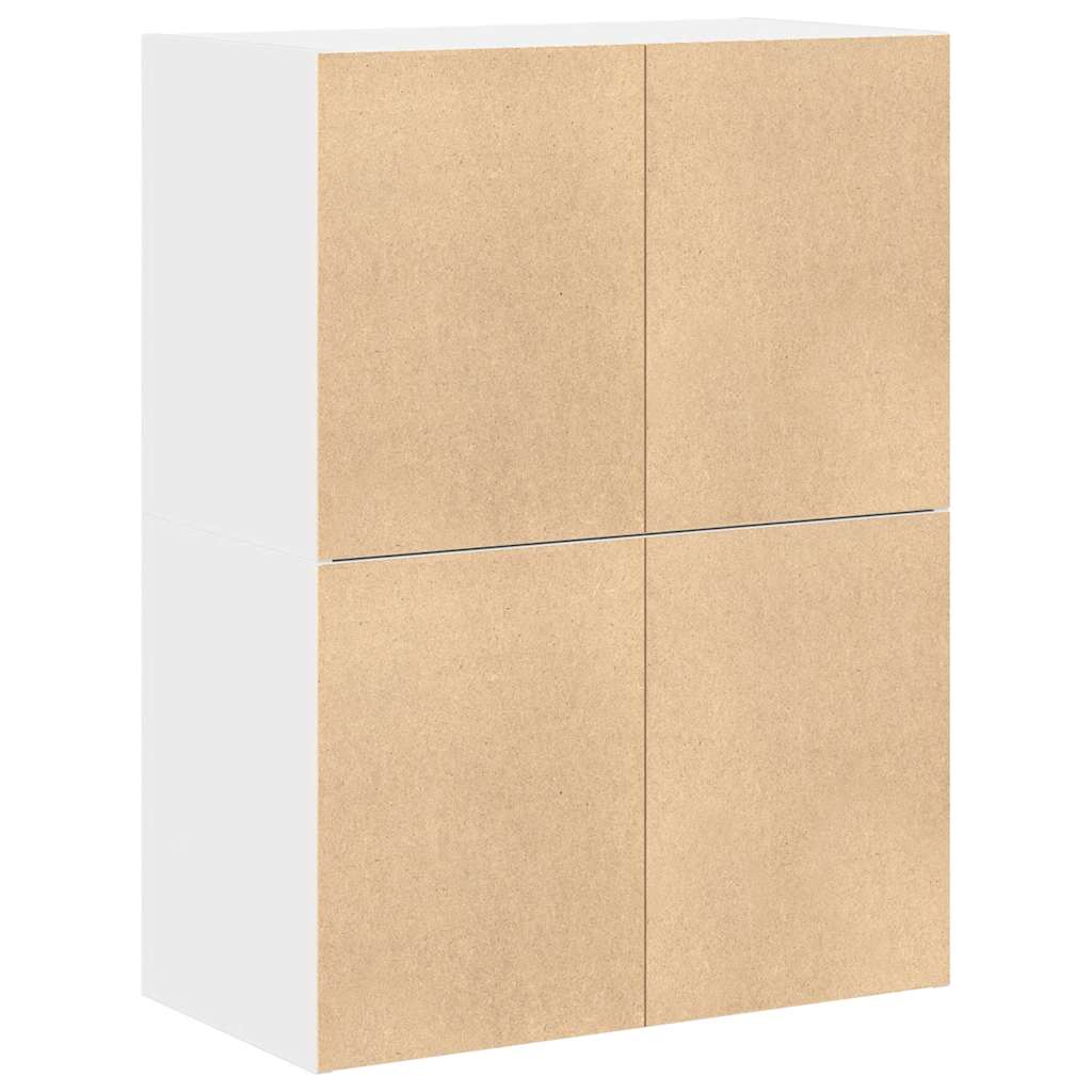 Armoires avec 2 tiroirs 2pcs blanc 60x31x40cm bois d'ingénierie - XIOS