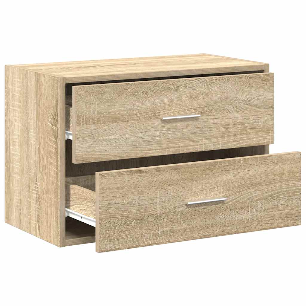 Armoire avec 2 tiroirs chêne sonoma 60x31x40 cm bois ingénierie - XIOS