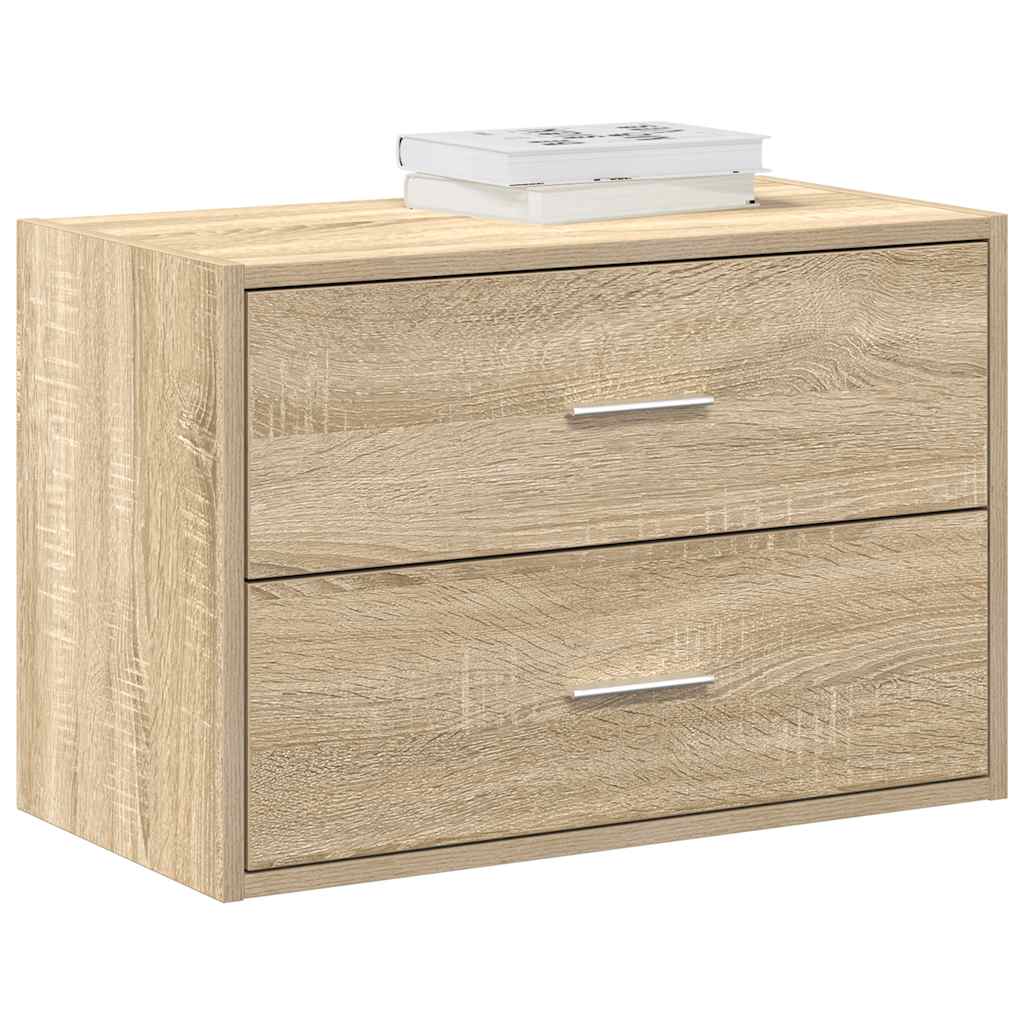 Armoire avec 2 tiroirs chêne sonoma 60x31x40 cm bois ingénierie - XIOS