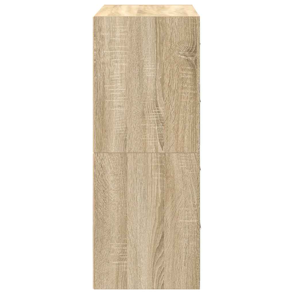 Armoires avec 2 tiroirs 2 pcs chêne sonoma bois d'ingénierie - XIOS