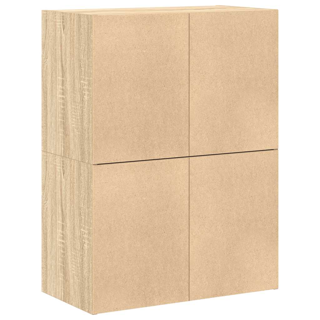Armoires avec 2 tiroirs 2 pcs chêne sonoma bois d'ingénierie - XIOS