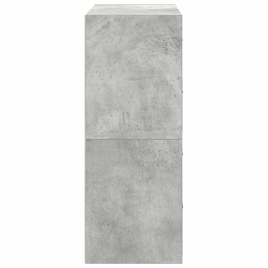 Armoires avec 2 tiroirs 2 pcs gris béton bois d'ingénierie - XIOS