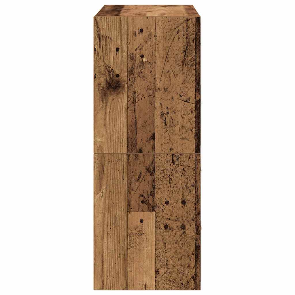 Armoires avec 2 tiroirs 2 pcs vieux bois bois d'ingénierie - XIOS