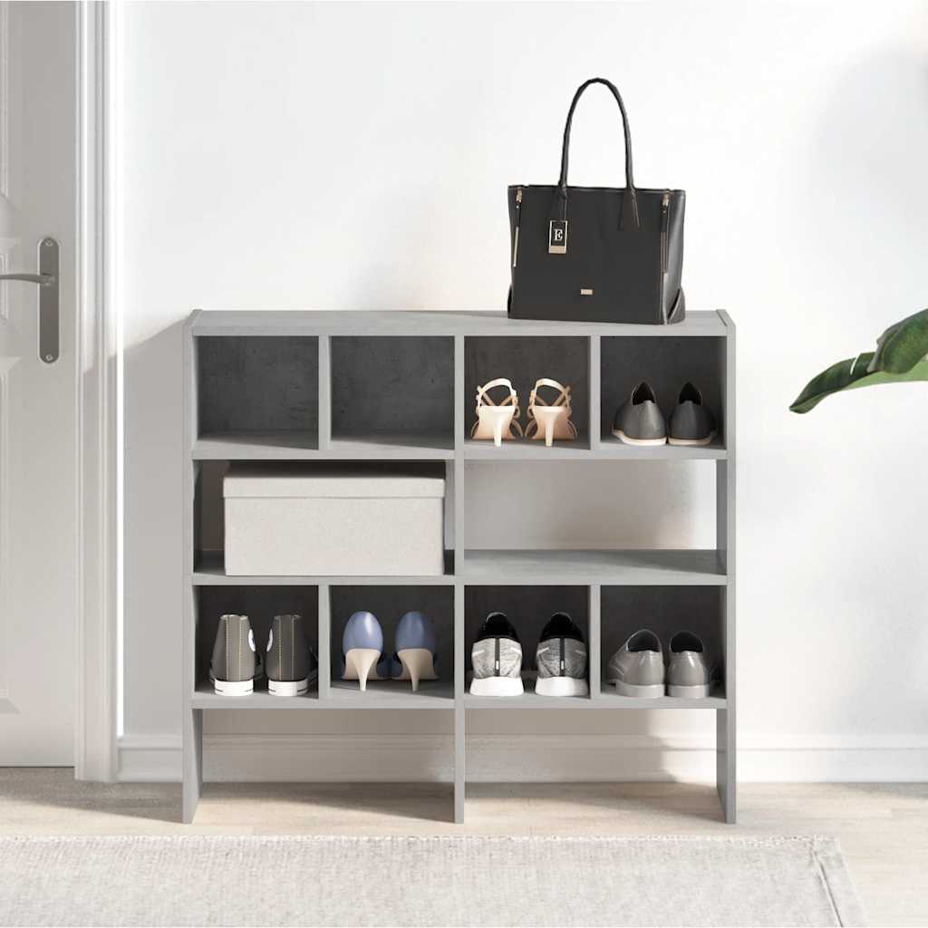Étagères à chaussures 2 pcs empilable gris béton 89,5x30x40 cm - XIOS
