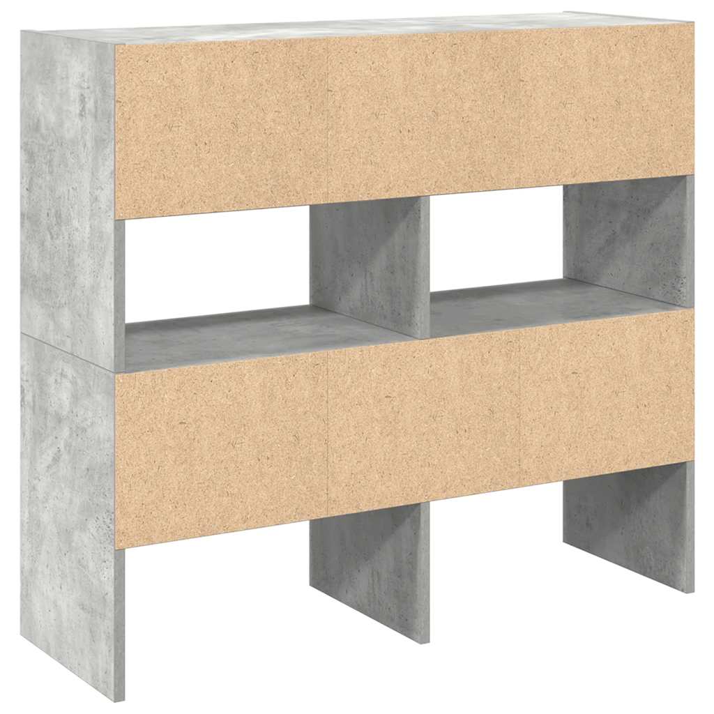 Étagères à chaussures 2 pcs empilable gris béton 89,5x30x40 cm - XIOS