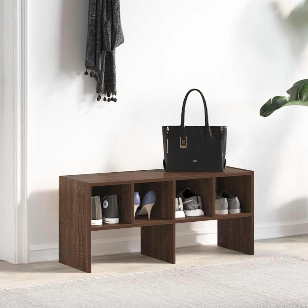 Étagère à chaussures empilable chêne marron 89,5x30x40 cm - XIOS