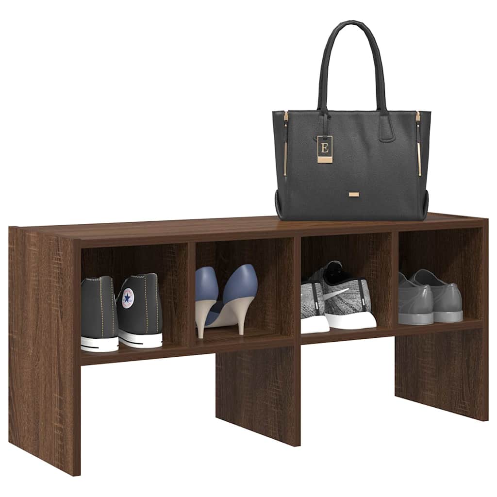 Étagère à chaussures empilable chêne marron 89,5x30x40 cm - XIOS