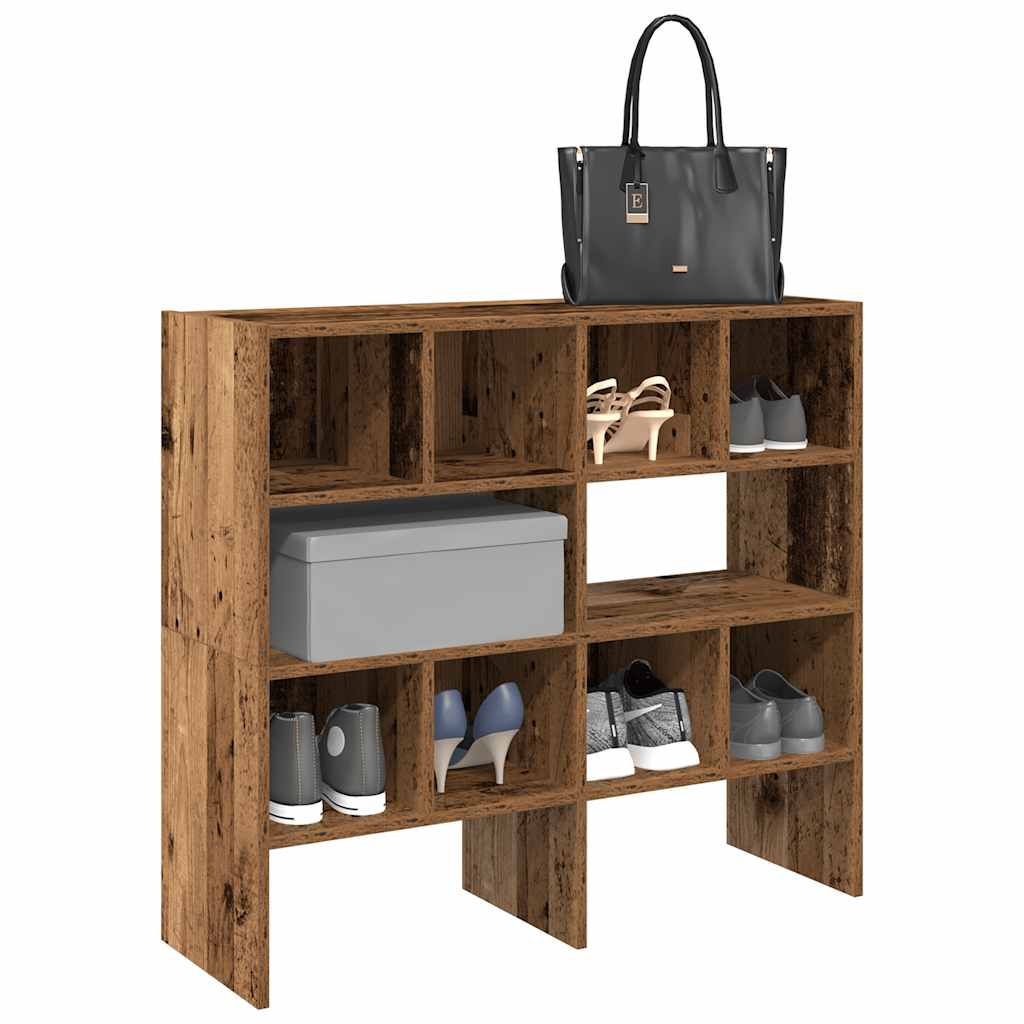 Étagères à chaussures empilables 2 pcs vieux bois 89,5x30x40 cm - XIOS