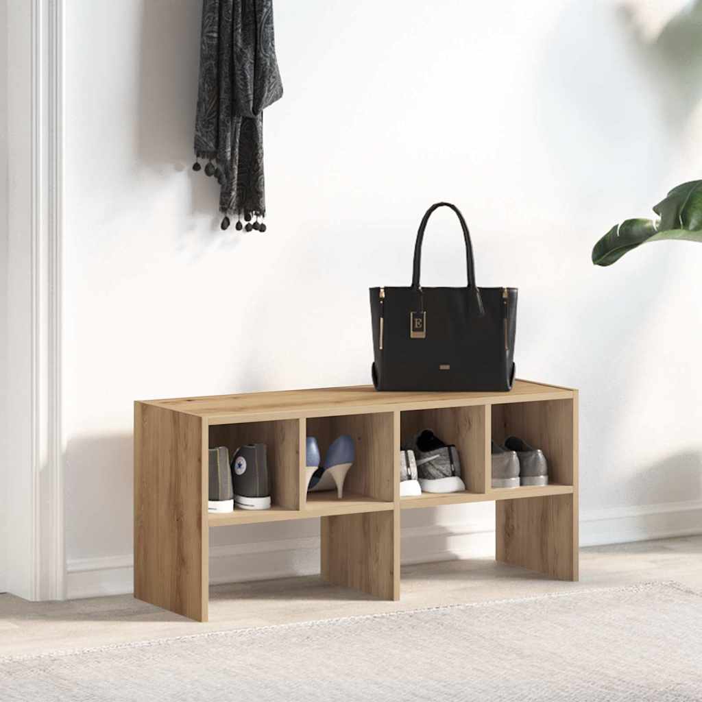 Étagère à chaussures empilable chêne artisanal 89,5x30x40 cm - XIOS