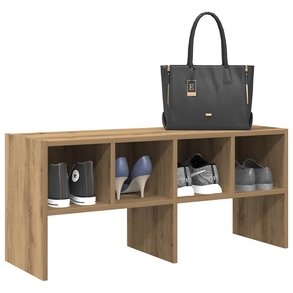Étagère à chaussures empilable chêne artisanal 89,5x30x40 cm - XIOS