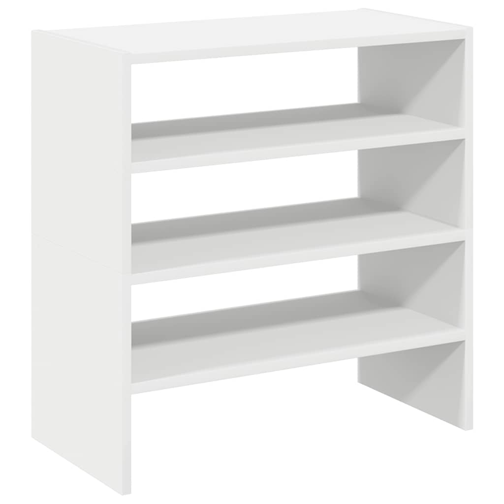 Étagères à chaussures 2 pcs empilable blanc 60x30x30,5 cm - XIOS