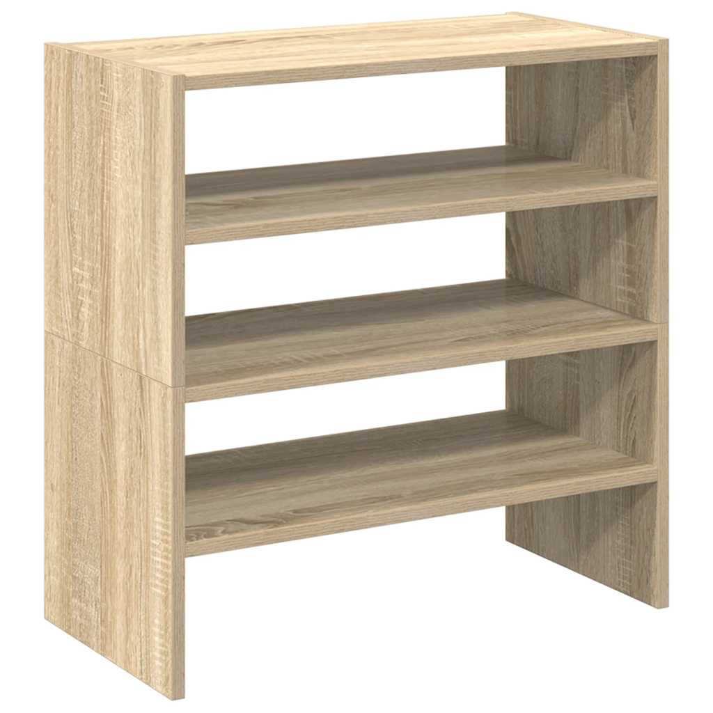 Étagères à chaussures 2 pcs empilable chêne sonoma 60x30x30,5cm - XIOS