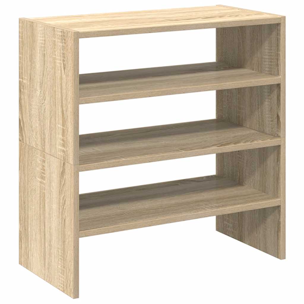 Étagères à chaussures 2 pcs empilable chêne sonoma 60x30x30,5cm - XIOS
