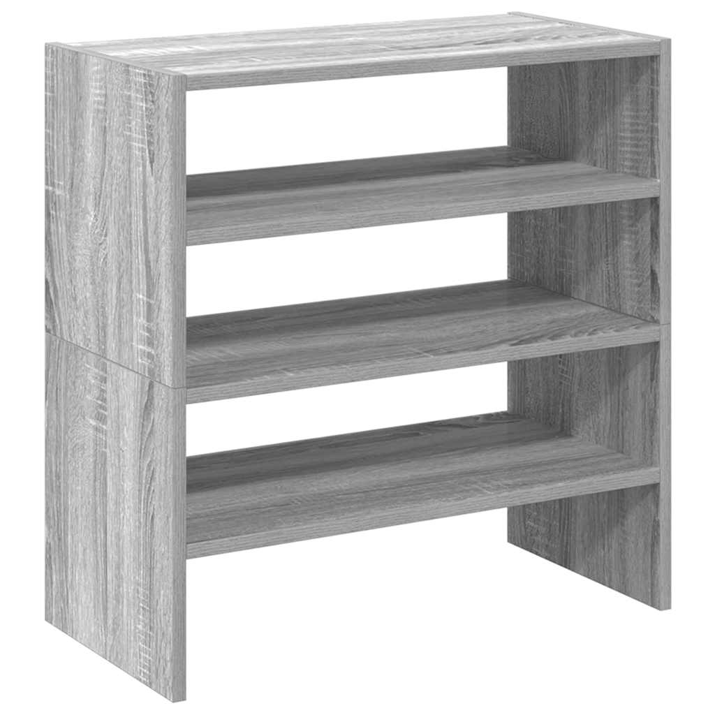 Étagères à chaussures 2 pcs empilable sonoma gris 60x30x30,5 cm - XIOS
