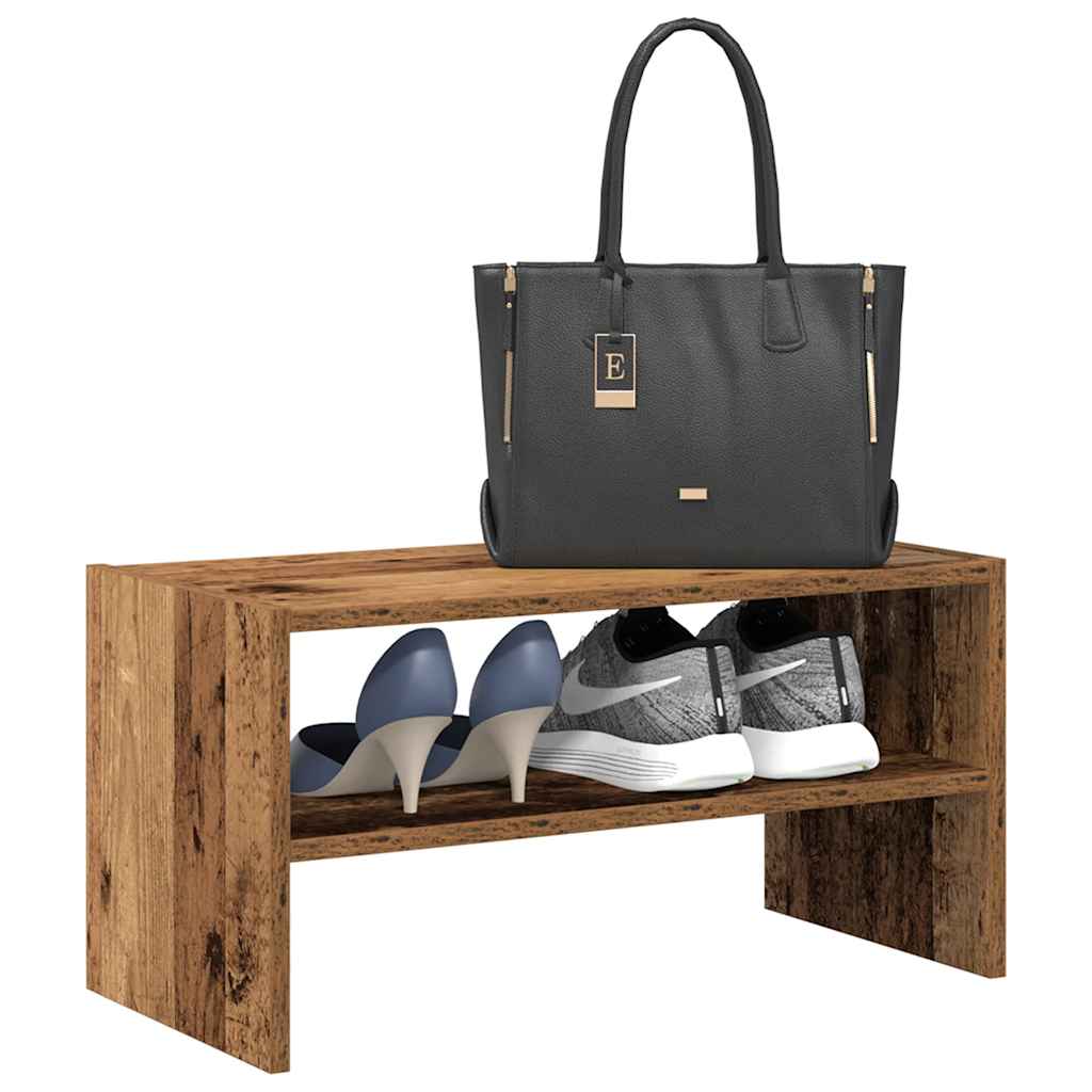 Étagère à chaussures empilable vieux bois 60x30x30,5 cm - XIOS