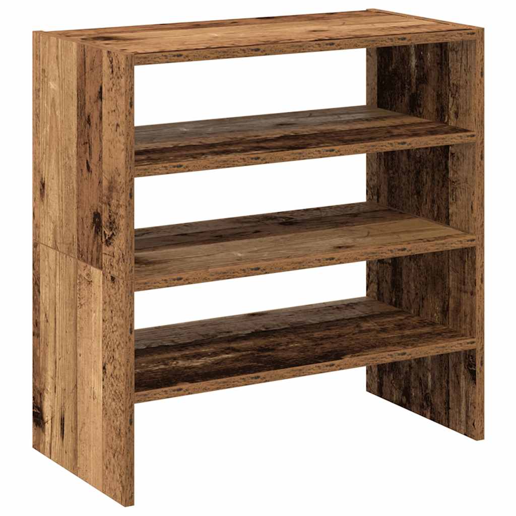 Étagères à chaussures 2 pcs empilable vieux bois 60x30x30,5 cm - XIOS