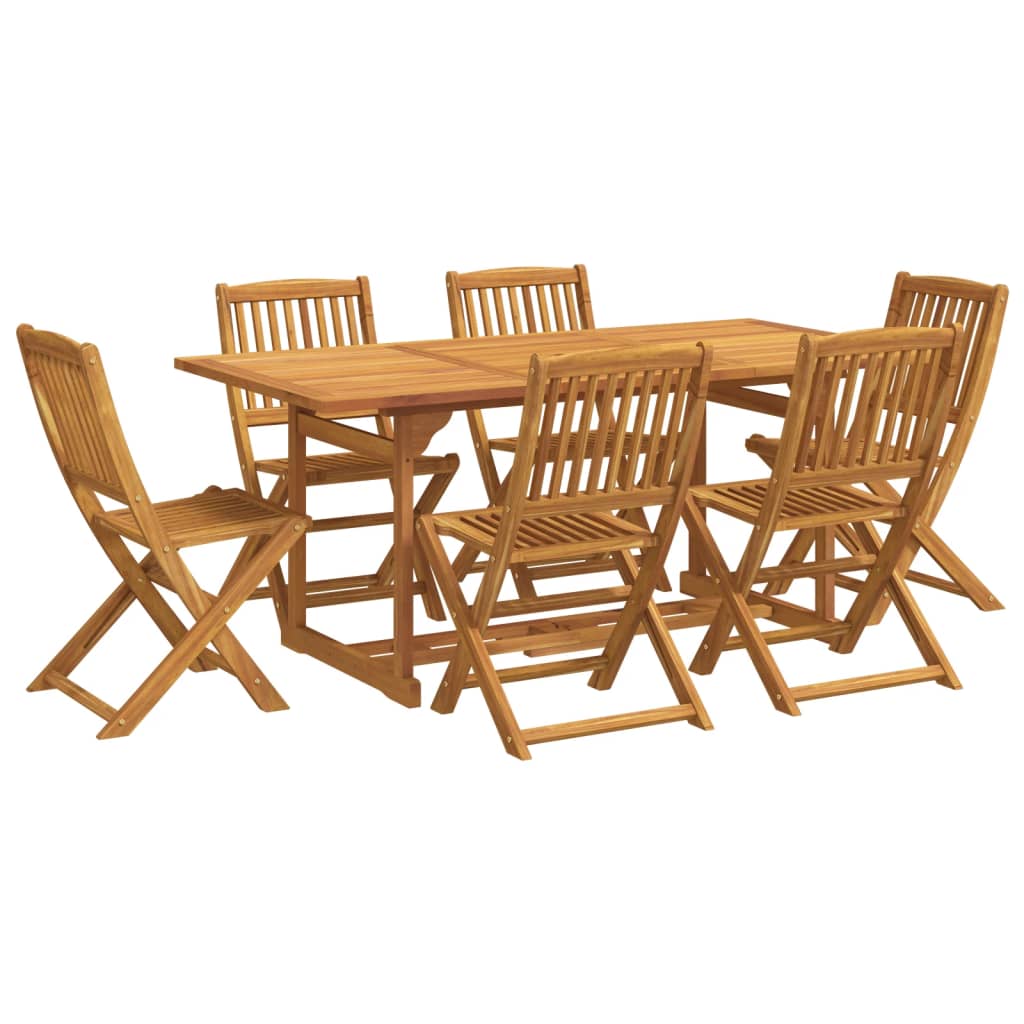 Ensemble à manger de jardin 7 pcs bois massif d'acacia