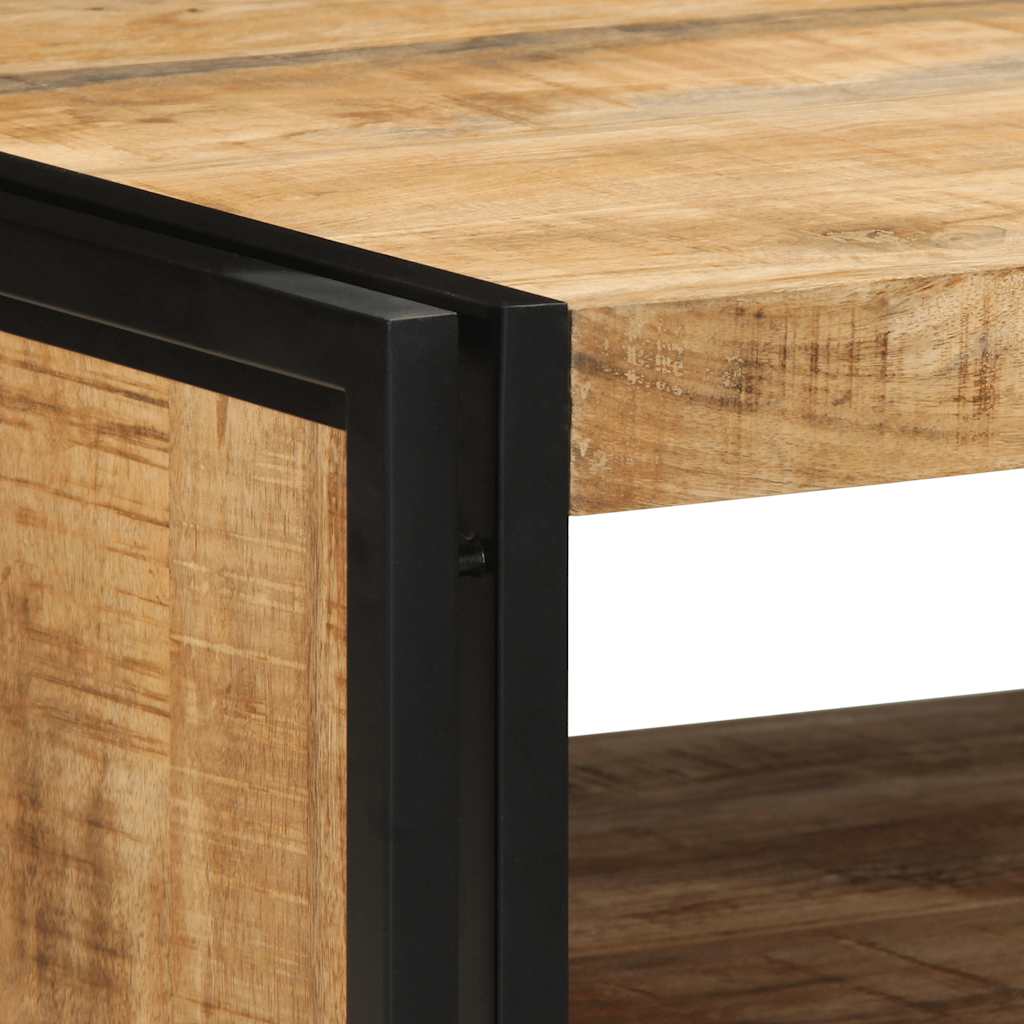 Table basse 70x50x38 cm bois de manguier massif brut - XIOS