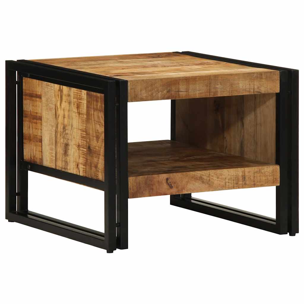 Table basse 50x50x38 cm bois de manguier massif brut - XIOS
