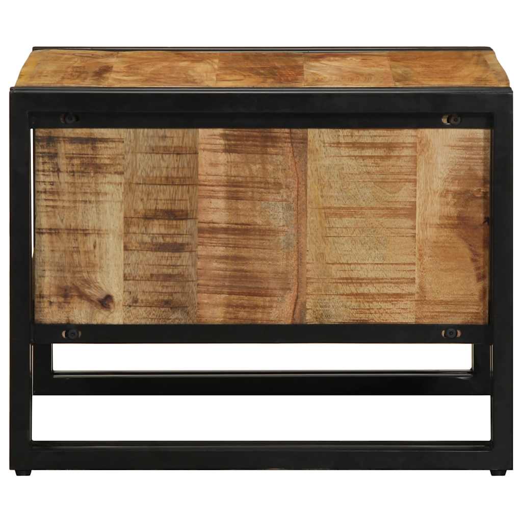 Table basse 50x50x38 cm bois de manguier massif brut - XIOS