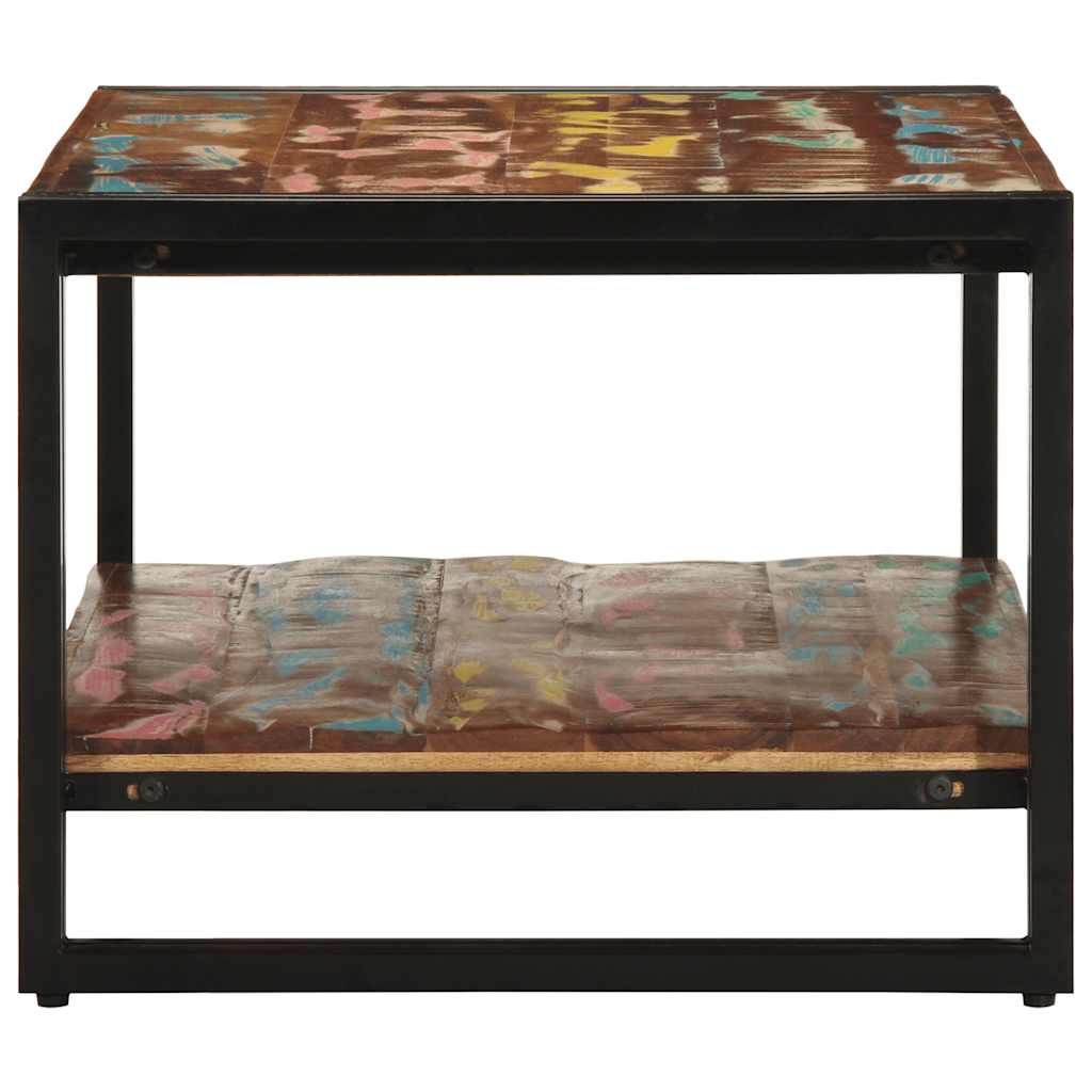 Table basse multicolore 90x50x38 cm bois de récupération massif - XIOS