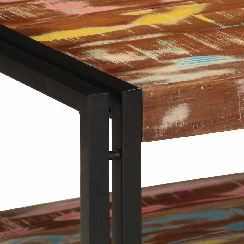 Table basse multicolore 90x50x38 cm bois de récupération massif - XIOS