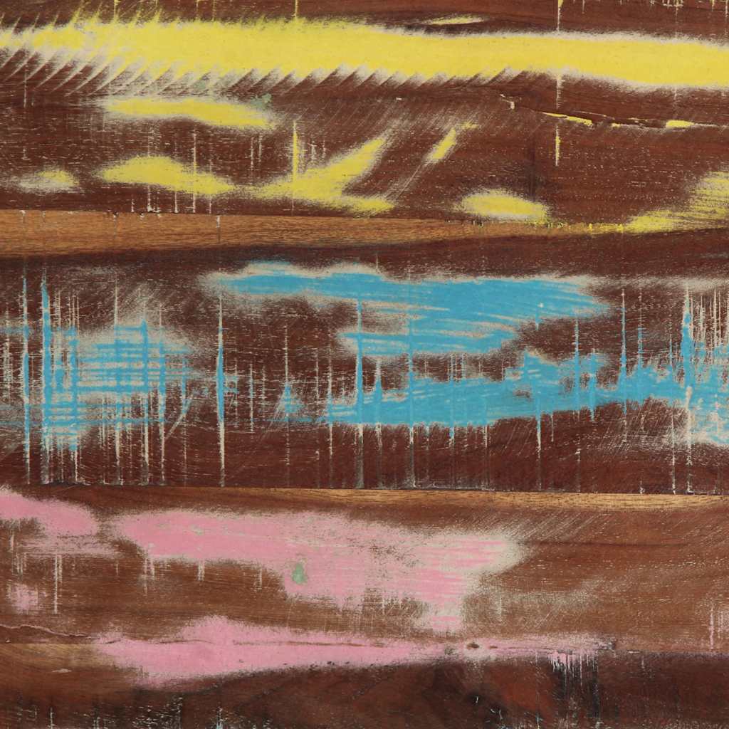 Table basse multicolore 90x50x38 cm bois de récupération massif - XIOS