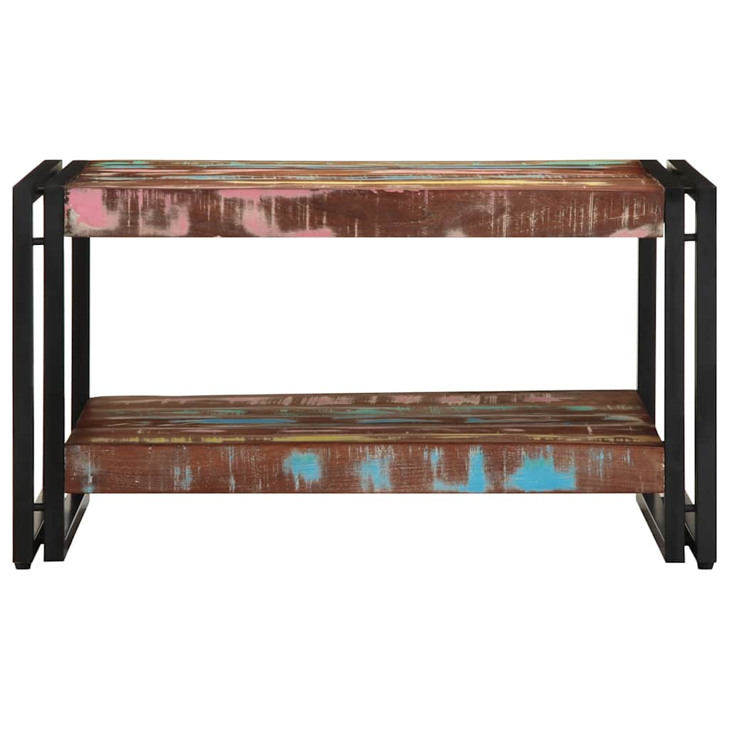 Table basse multicolore 70x50x38 cm bois de récupération massif - XIOS