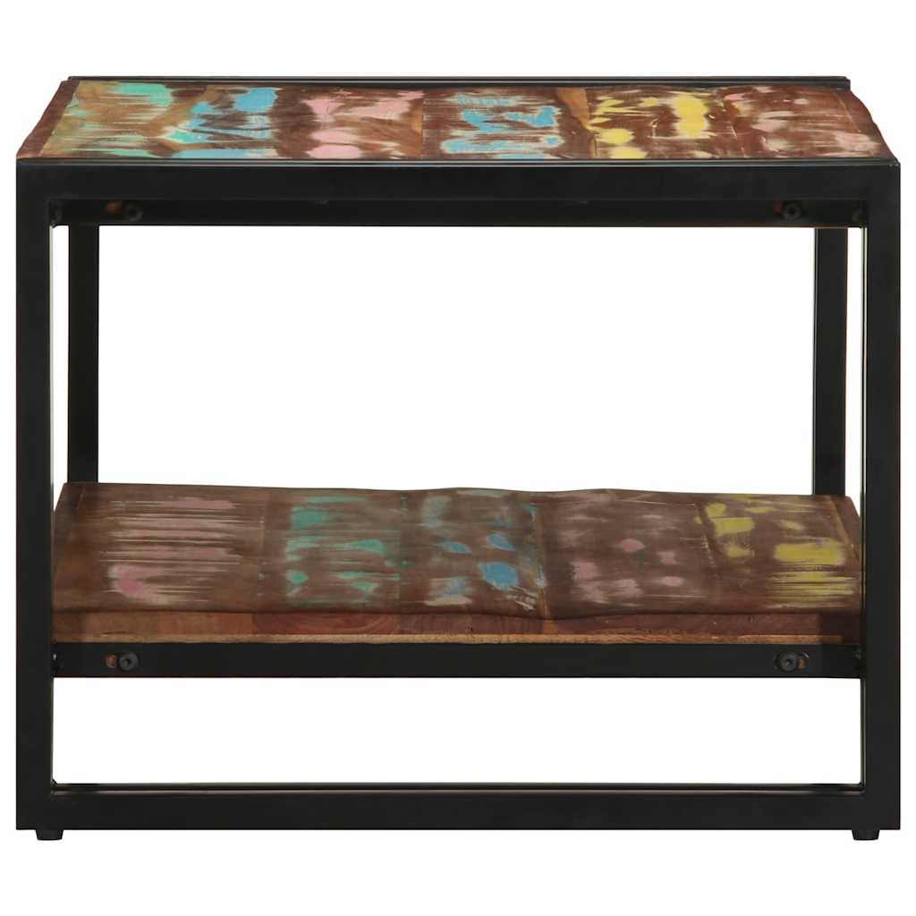 Table basse multicolore 70x50x38 cm bois de récupération massif - XIOS