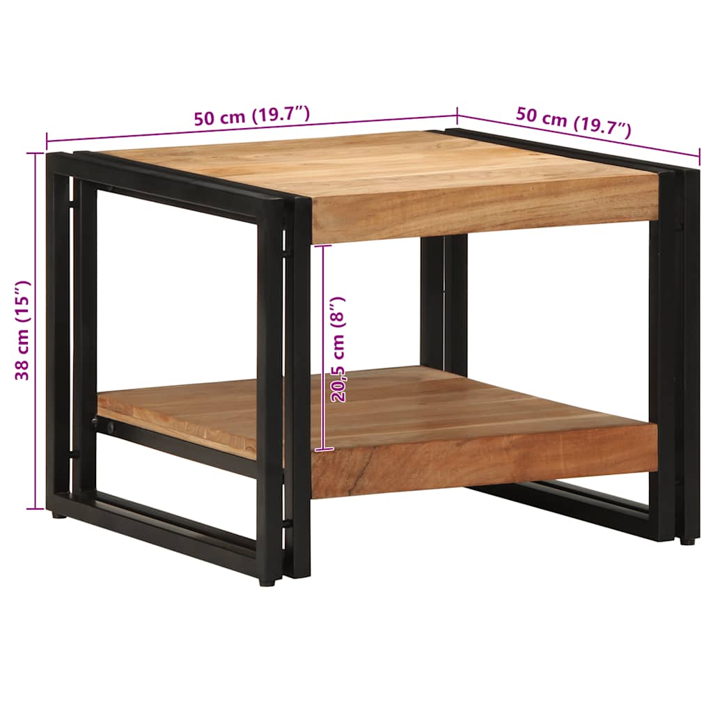 Table basse 50x50x38 cm bois massif acacia - XIOS