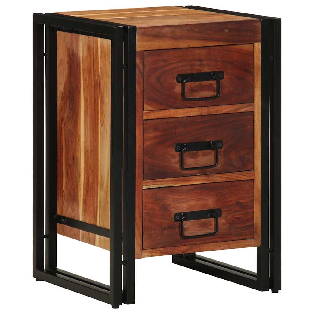 Cabinet de chevet Marron 40 x 40 x 59 cm Bois d'acacia massif - XIOS