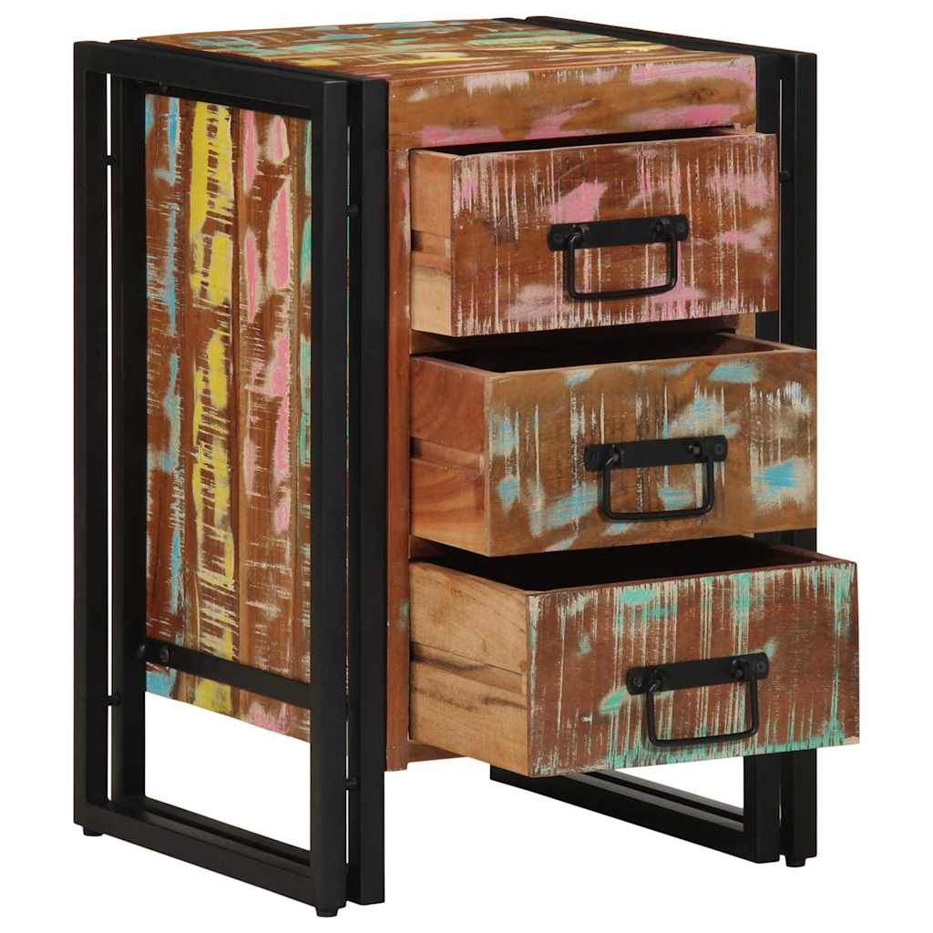 Cabinet de chevet 40 x 35 x 50 cm bois de récupération massif - XIOS