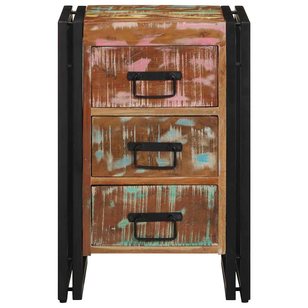 Cabinet de chevet 40 x 35 x 50 cm bois de récupération massif - XIOS