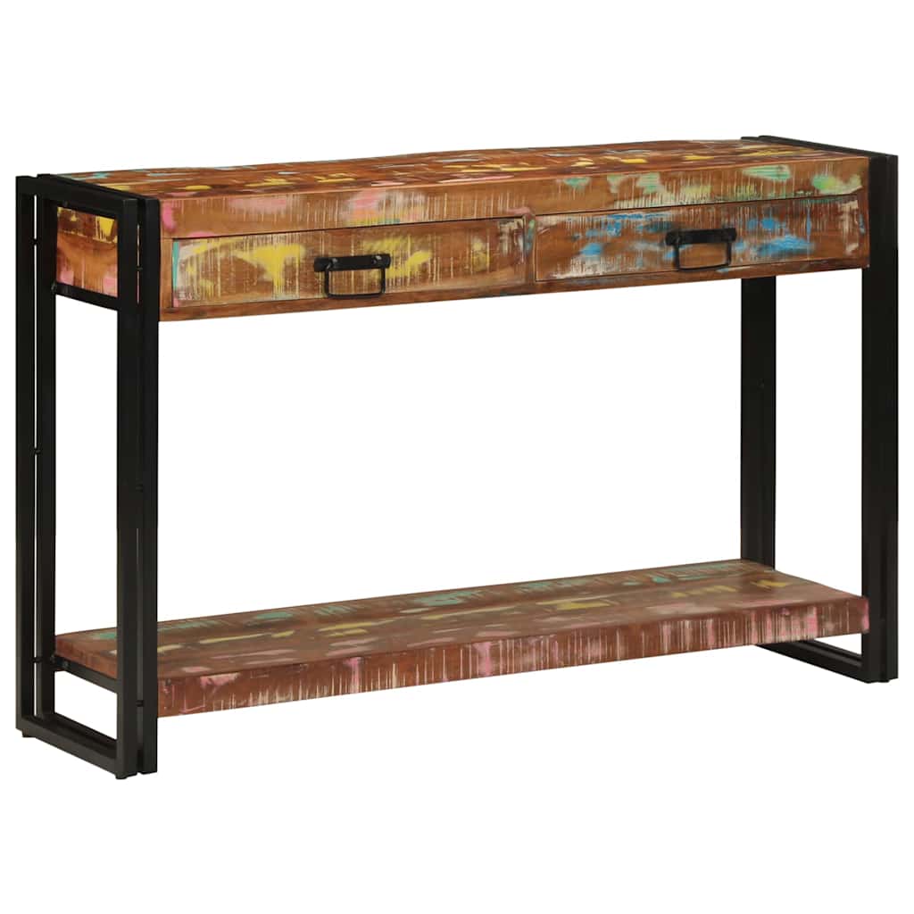Table console Multicolore 120 x 33 x 75 cm Bois Recyclé Solide - XIOS