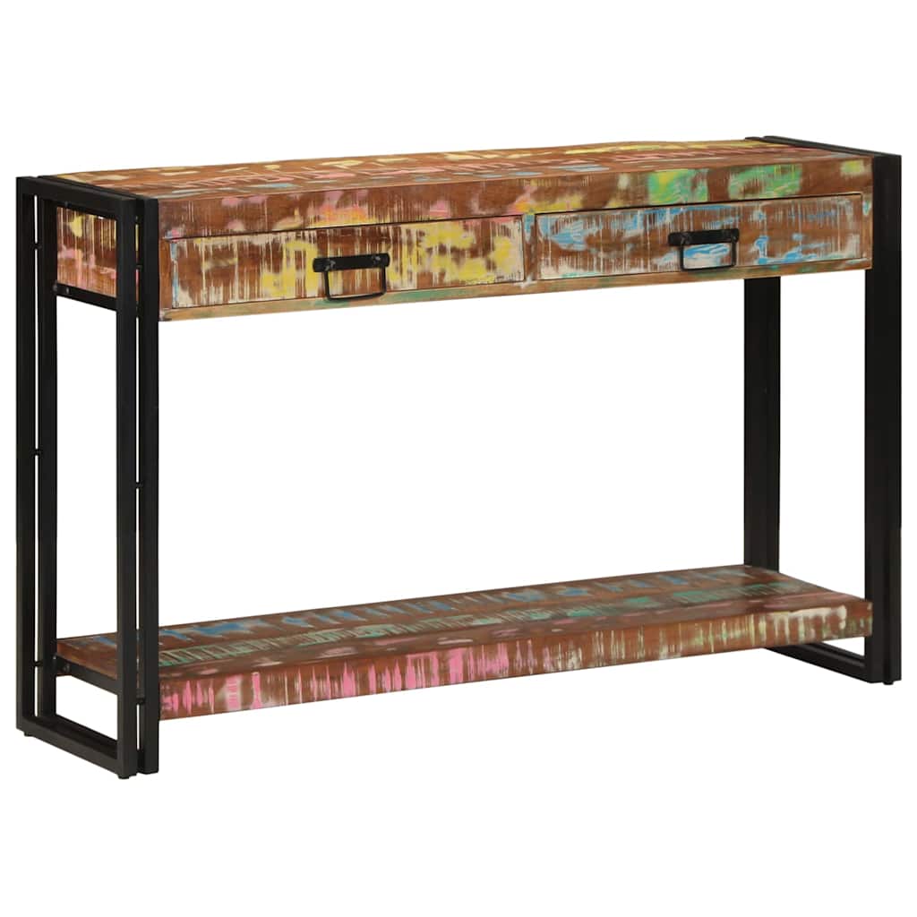 Table console Multicolore 120 x 33 x 75 cm Bois Recyclé Solide - XIOS