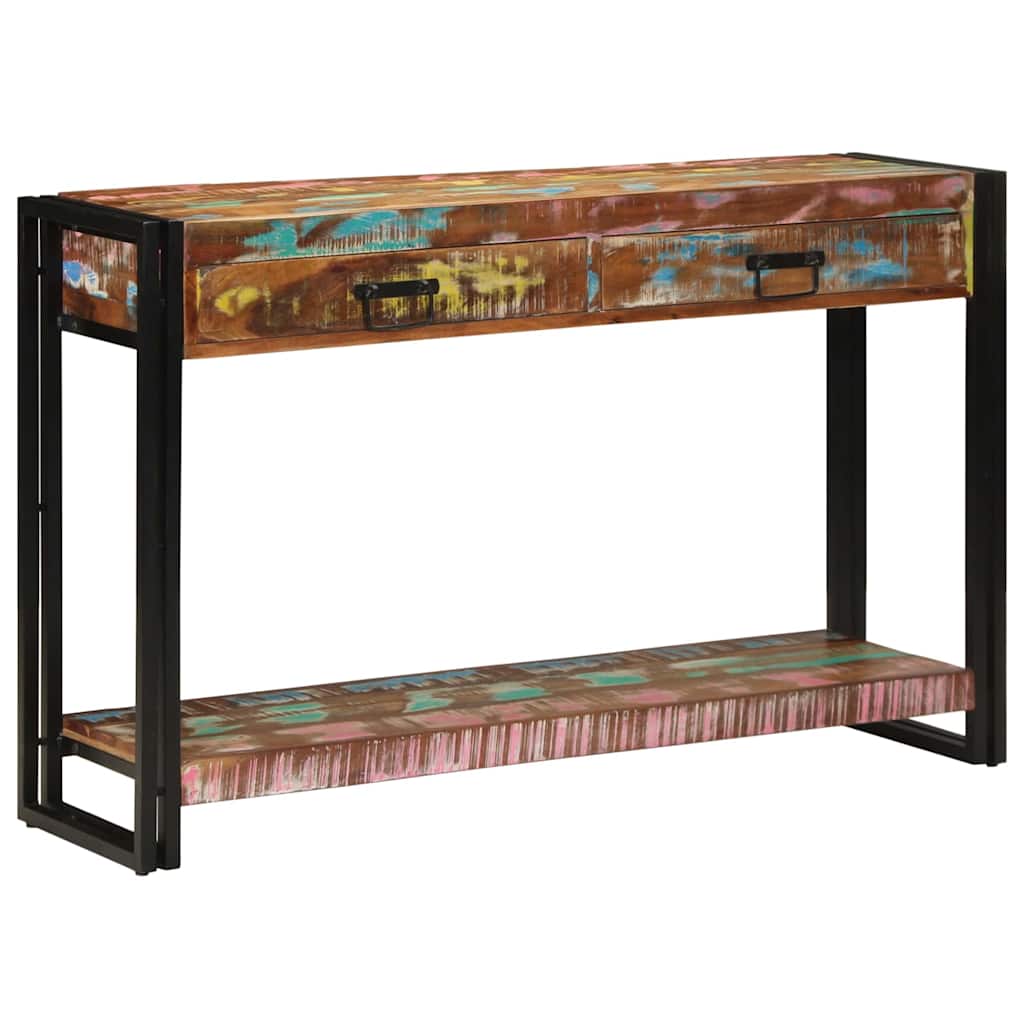 Table console Multicolore 120 x 33 x 75 cm Bois Recyclé Solide - XIOS