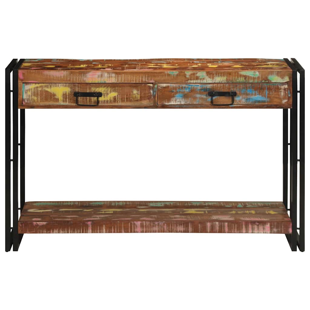 Table console Multicolore 120 x 33 x 75 cm Bois Recyclé Solide - XIOS