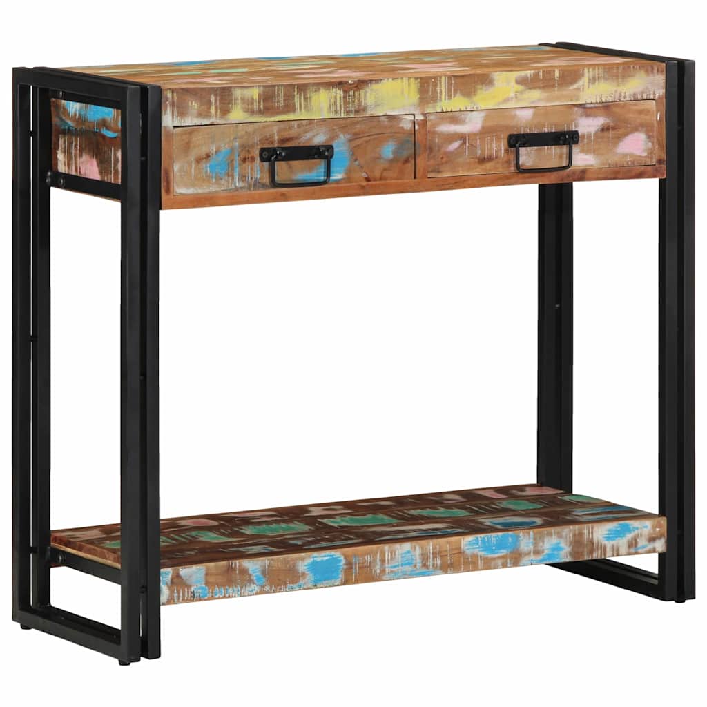 Table console Multicolore bois de récupération massif - XIOS
