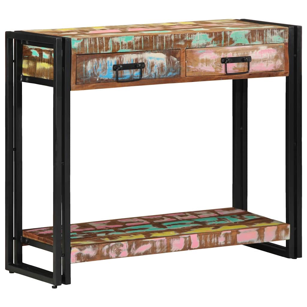 Table console Multicolore bois de récupération massif - XIOS