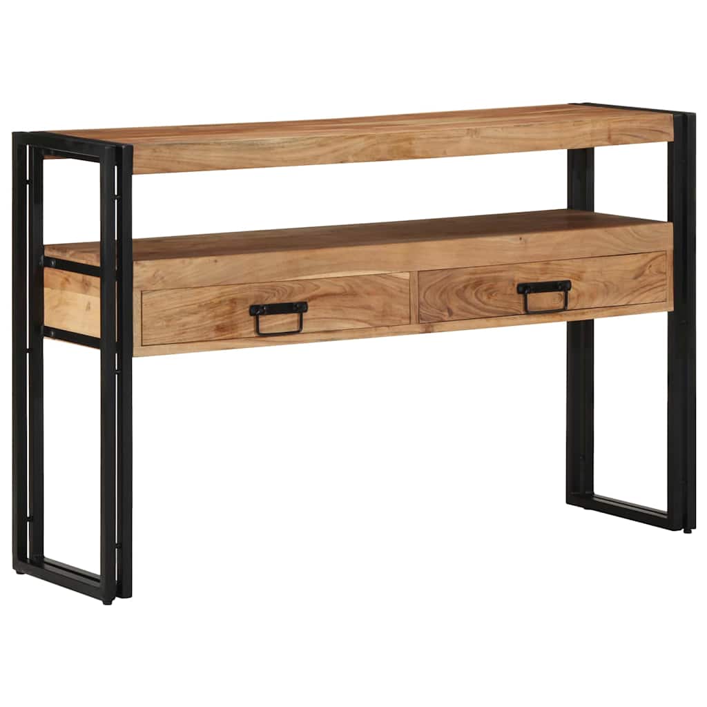 Table console Marron 120 x 33 x 75 cm Bois d'Acacia Massif