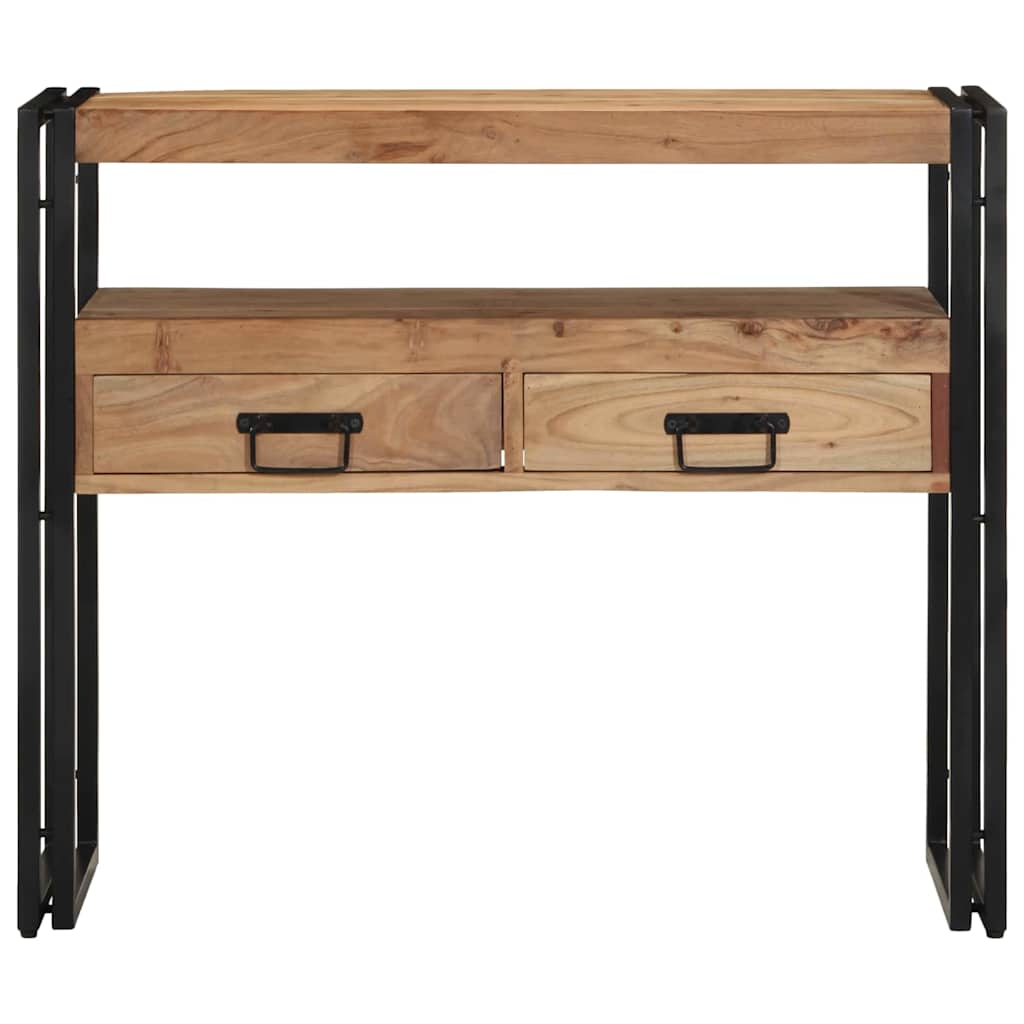 Table console Marron 90 x 33 x 75 cm Bois d'Acacia Massif