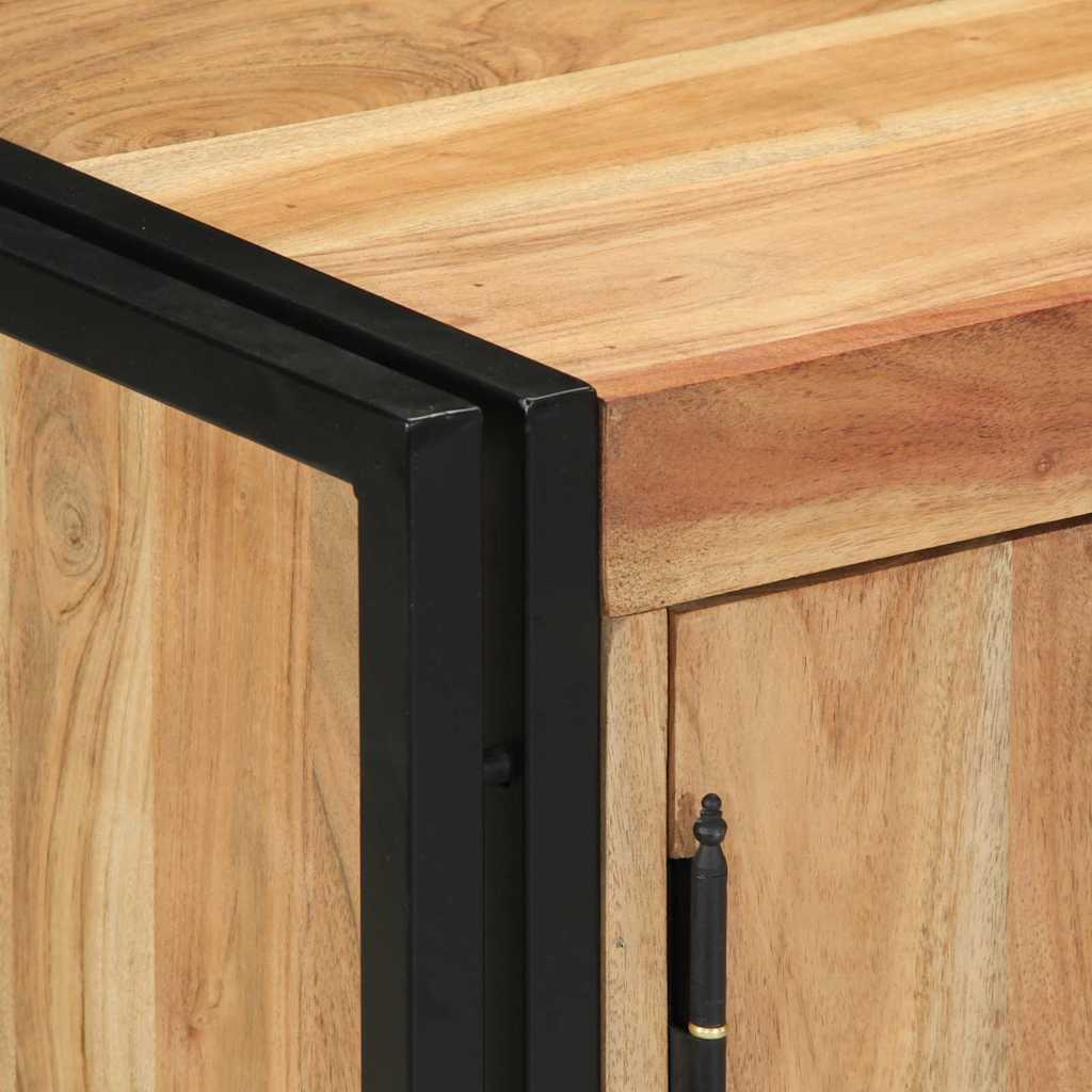 Cabinet à chaussures avec étagère Marron Bois d'acacia massif - XIOS